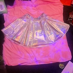 BLACKMILK FORCE FIELD HOLOGRAPHIC SKATER SKIRT